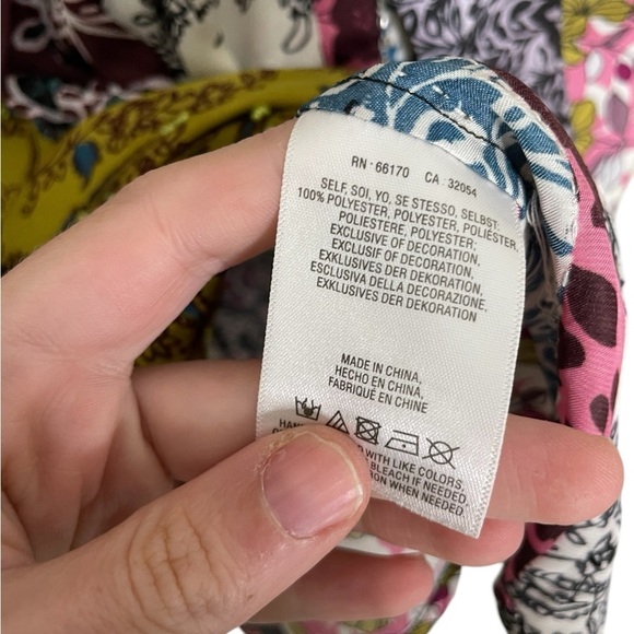 Daniel Rainn Boho Tassel Patchwork Blouse XS Beaded - Picture 4 of 7